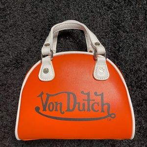 Orange and White Von Dutch Bowling Bag